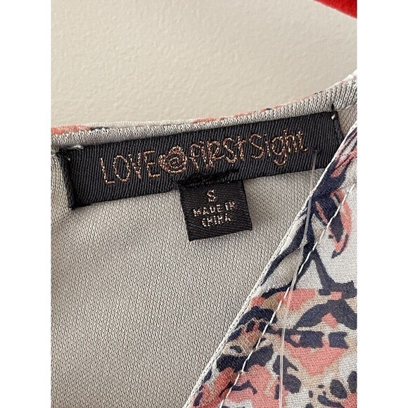 Love At First Sight Size Small Pink Blue Floral Maxi Romper Jumpsuit NWT J25 - Picture 8 of 9